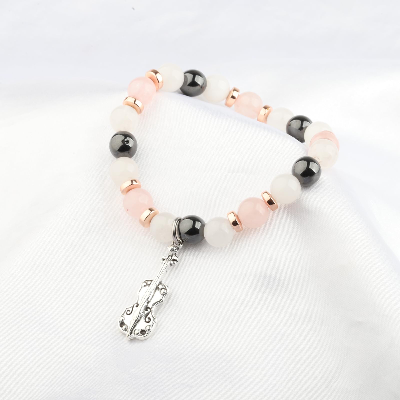 WSNANG Violin Charm Bracelet - Jewelry Gift for Violin Lovers & Music Enthusiasts