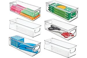mDesign Clear Storage Bins: Declutter Your Space with Style