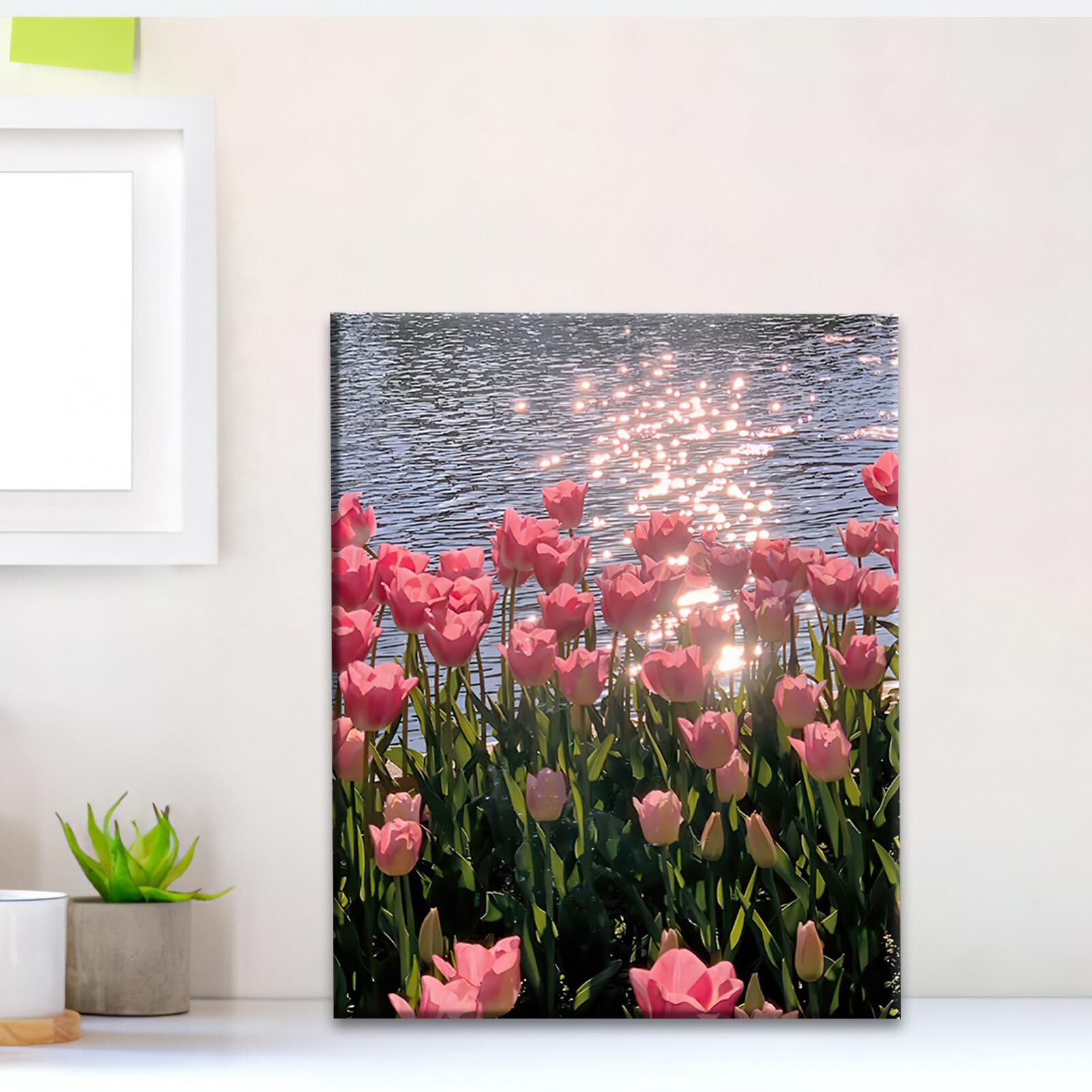 EXCEART Kit Dipingere per Adulti e Bambini, Pittura a Numeri | Tela con Pigmenti, Cornice in Legno, per Salotto e Studio, Decorazione da Parete