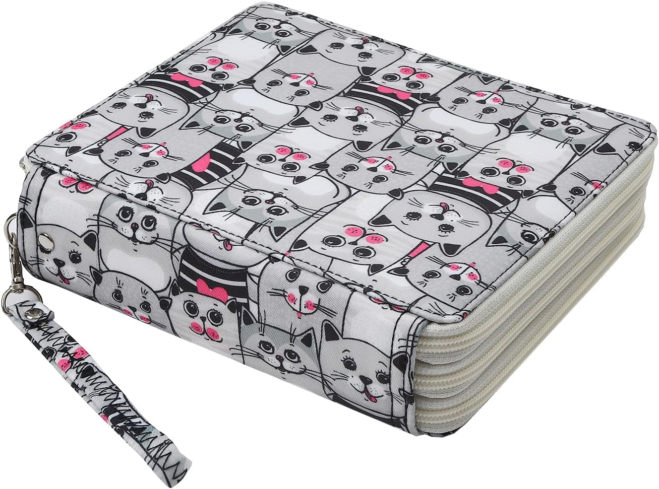 124 Slots Pencil Case Organizer w/Removal Handle Strap