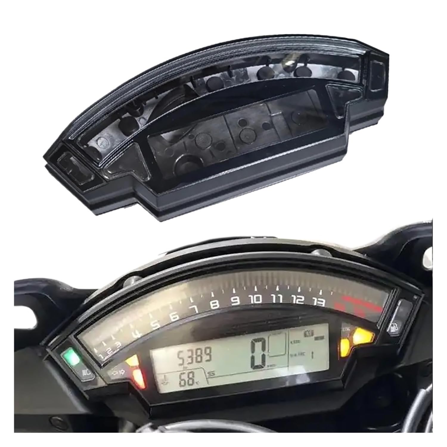 Fit for Kawasaki ZX-10R ZX10R 10R 2016-2021 Speedometer Instrument Case Gauge Odometer Tachometer Housing Cover(Below)