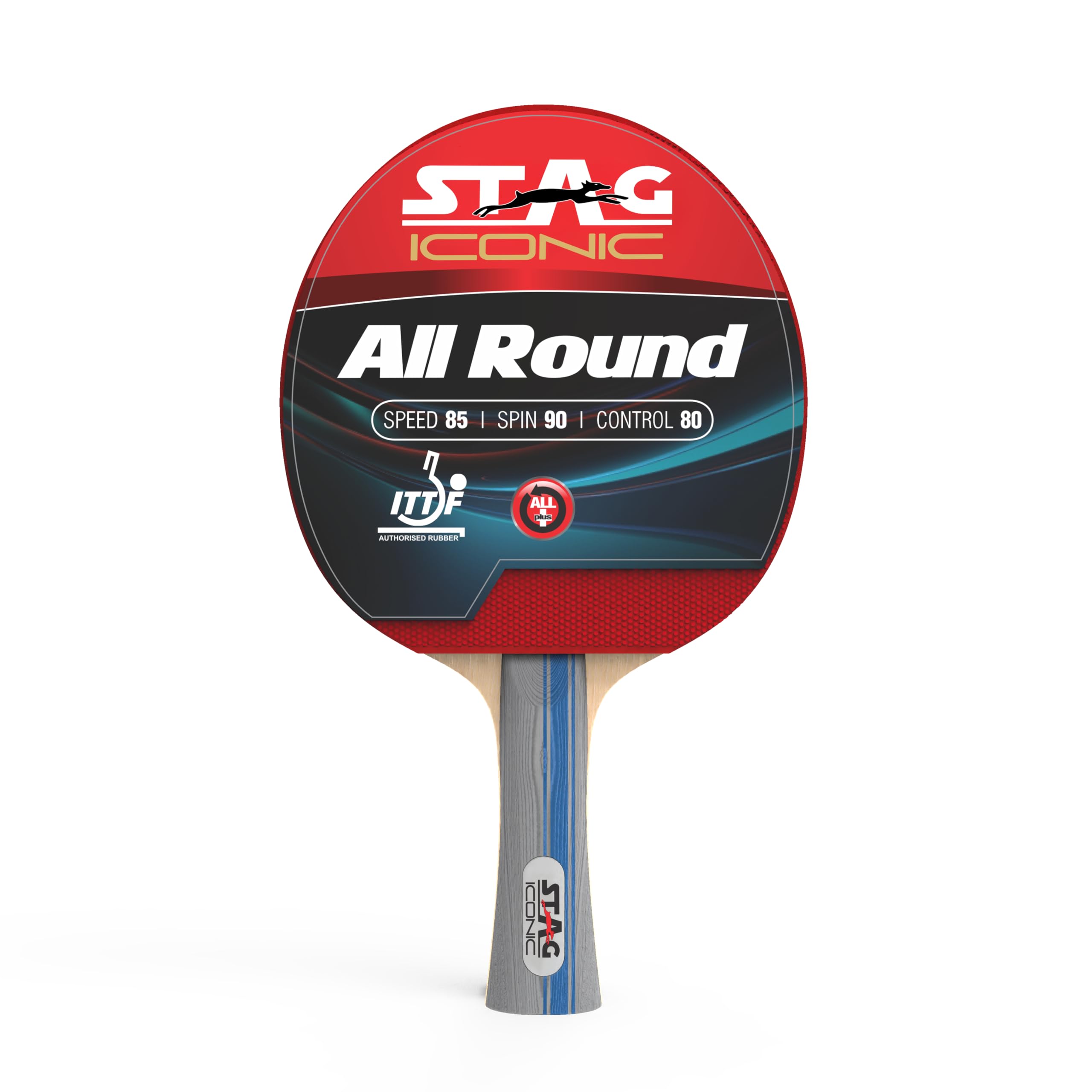 Stag Iconic All Round Advanced Series Table Tennis (T.T) Racket Pro Performance Training T.T Racquet Custom Designed Comfortable Ergonomic Grip Paddle (Multicolor)-image-46
