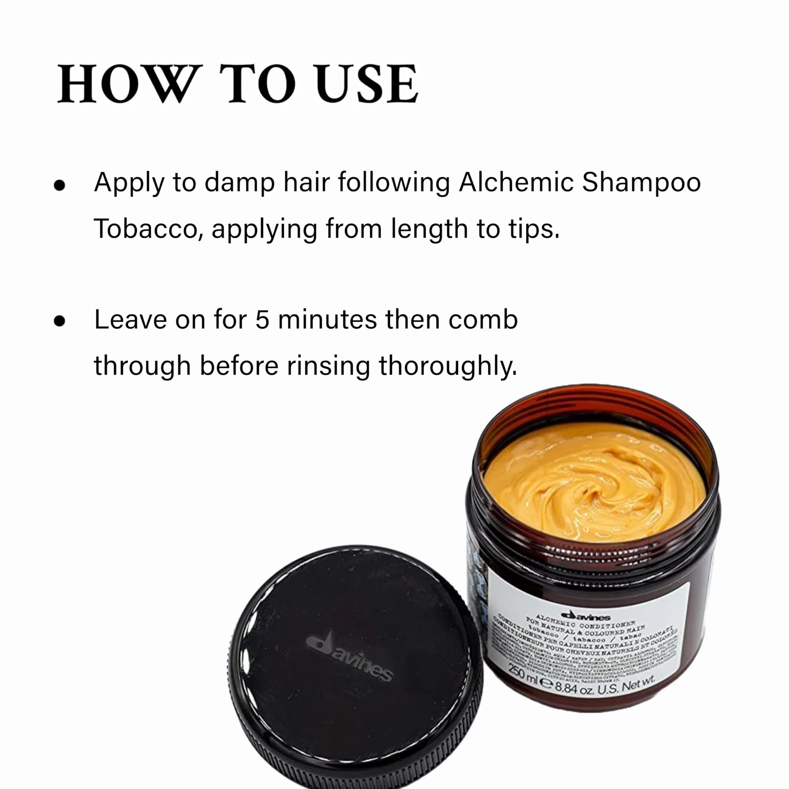 Davines Alchemic Conditioner Tobacco, Color Depositing Cream for Light Brown & Medium Brunette Hair - Intensifies & Hydrates Brown Tones with Jojoba Oil, 8.45 Fl Oz