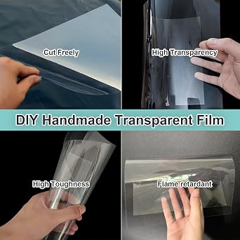 100 Sheets Acetate Sheets A4, Flexible Clear Acetate Plastic Sheet Lightweight PET Paper Film Thin Panels for DIY Craft Picture Poster Frames Arts Craf