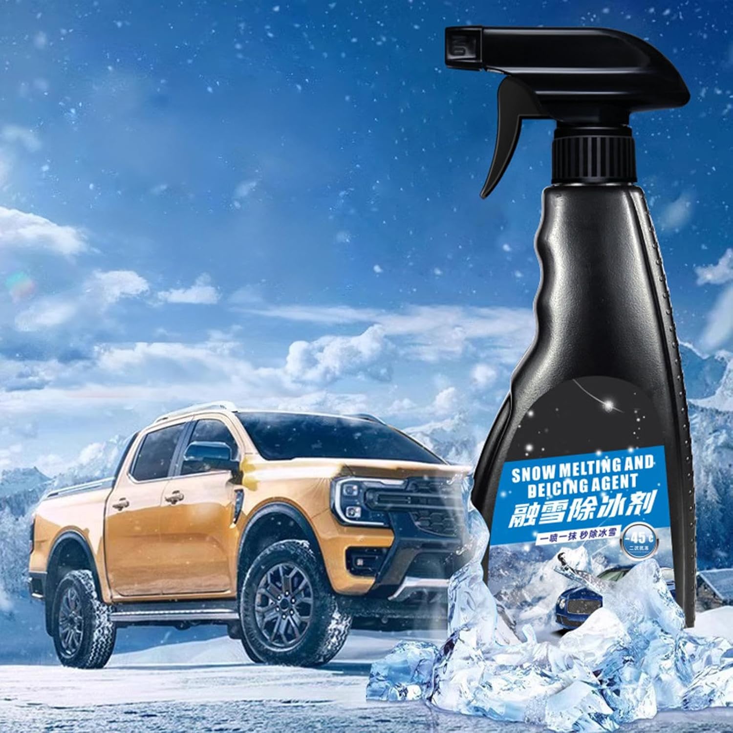 Car Deicer Spray | 500ml Fast-Acting Defroster Long-Lasting - Winter Deicing Spray Automotive Defroster,for Defrosting Maintenance Snow Frost Window Glass Rearview Mirror