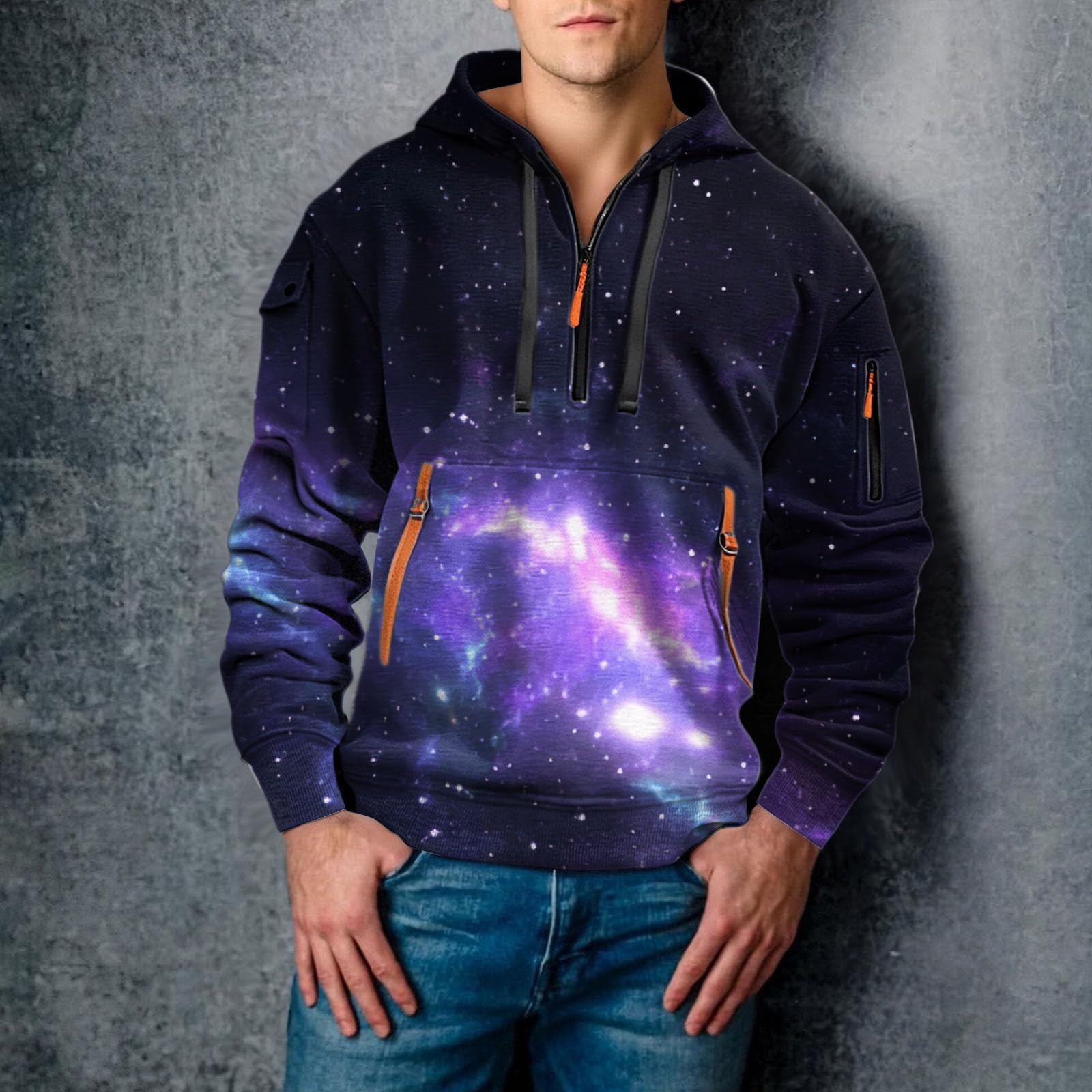 Sudaderas con Capucha Corta Sudadera Y Cremallera De Un para Hombre, Estilo Casual Deportivo, Bolsillos. Tallas S A 5XL. Boxeo Hombre (Black, XL) Chaqueta Ropa Playa Moda Entrenamiento