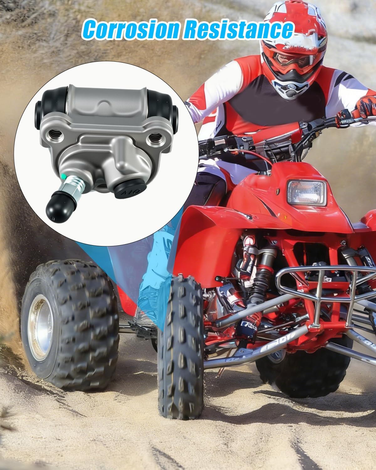 PWSLKO Front Left & Right Brake Wheel Cylinders Compatible with Honda TRX250 1997-2001 Recon 250 ES TRX250TE/TRX250TM 2002-2009/2011-2014/2016-2020 Replace 45370-HM8-B41 45350-HM8-006