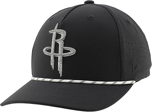 Houston Rockets NBA Officially Licensed Rope Hat Snapback Performance Black