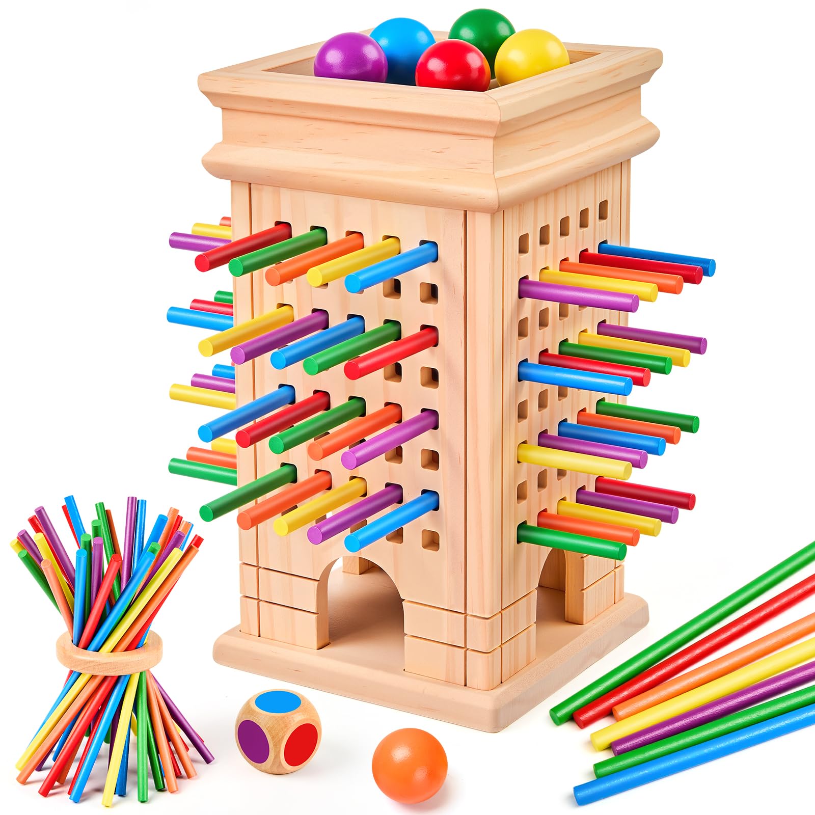 Montessori Game Wooden Board Games, Educational Toys for 3 4 5 6 Year Old