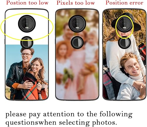 Miniatura 3 de Funda de teléfono personalizada para Motorola Moto Z4 personalizada con foto, texto, nombre, cubierta de teléfono resistente a los arañazos y a los