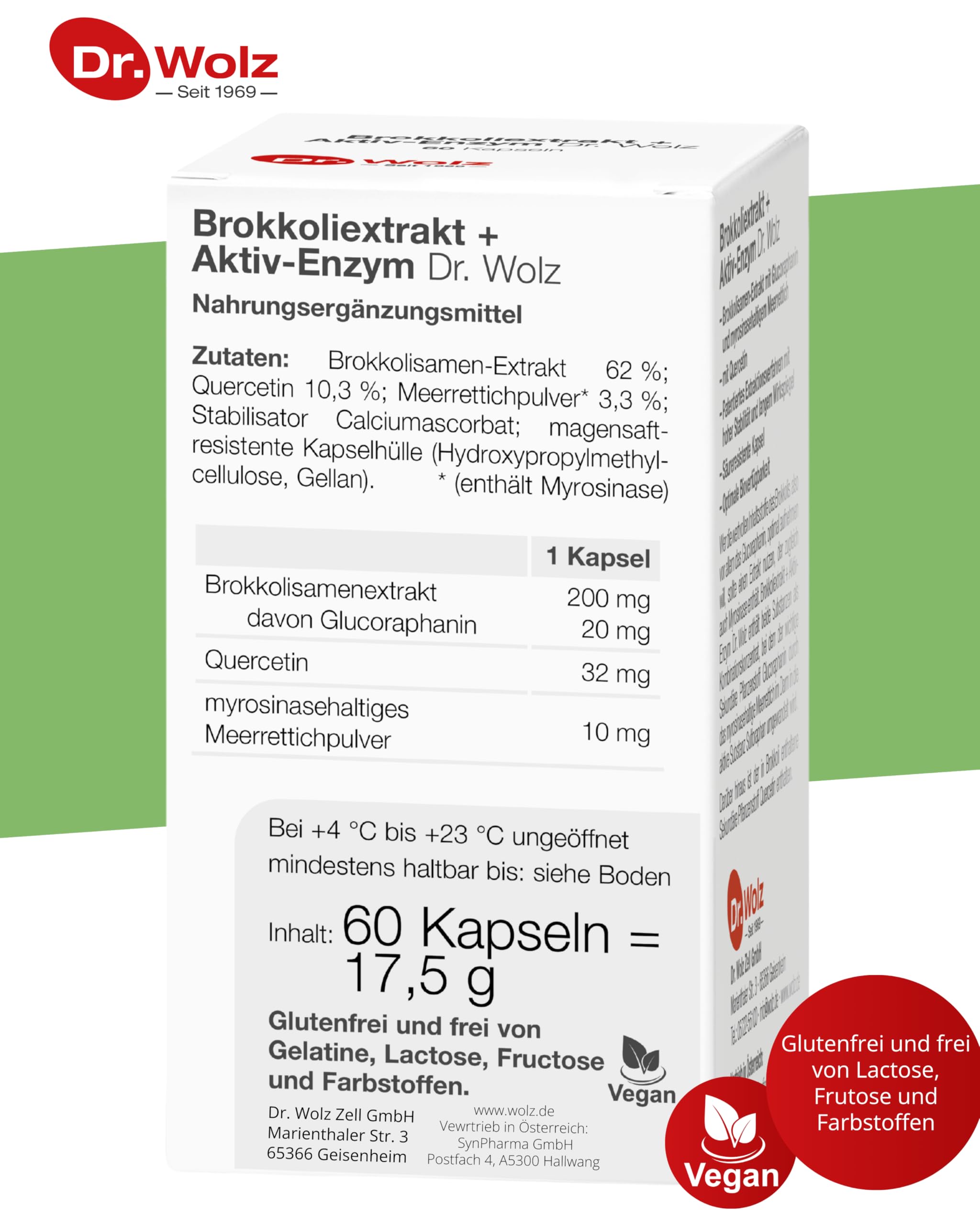 Dr. Wolz Brokkoliextrakt + Aktiv-Enzym Kapseln, 60 St. Kapseln
