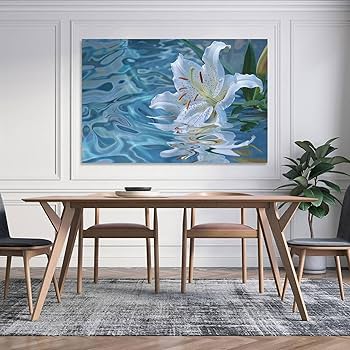 絵画インテリア 絵 額付(青緑＋金色の枠) 油絵 uF6-112402 花 ゆり 絵画 インテリア絵 額付( 青緑＋金色の枠 )油絵 uF6-110202 花 絵画