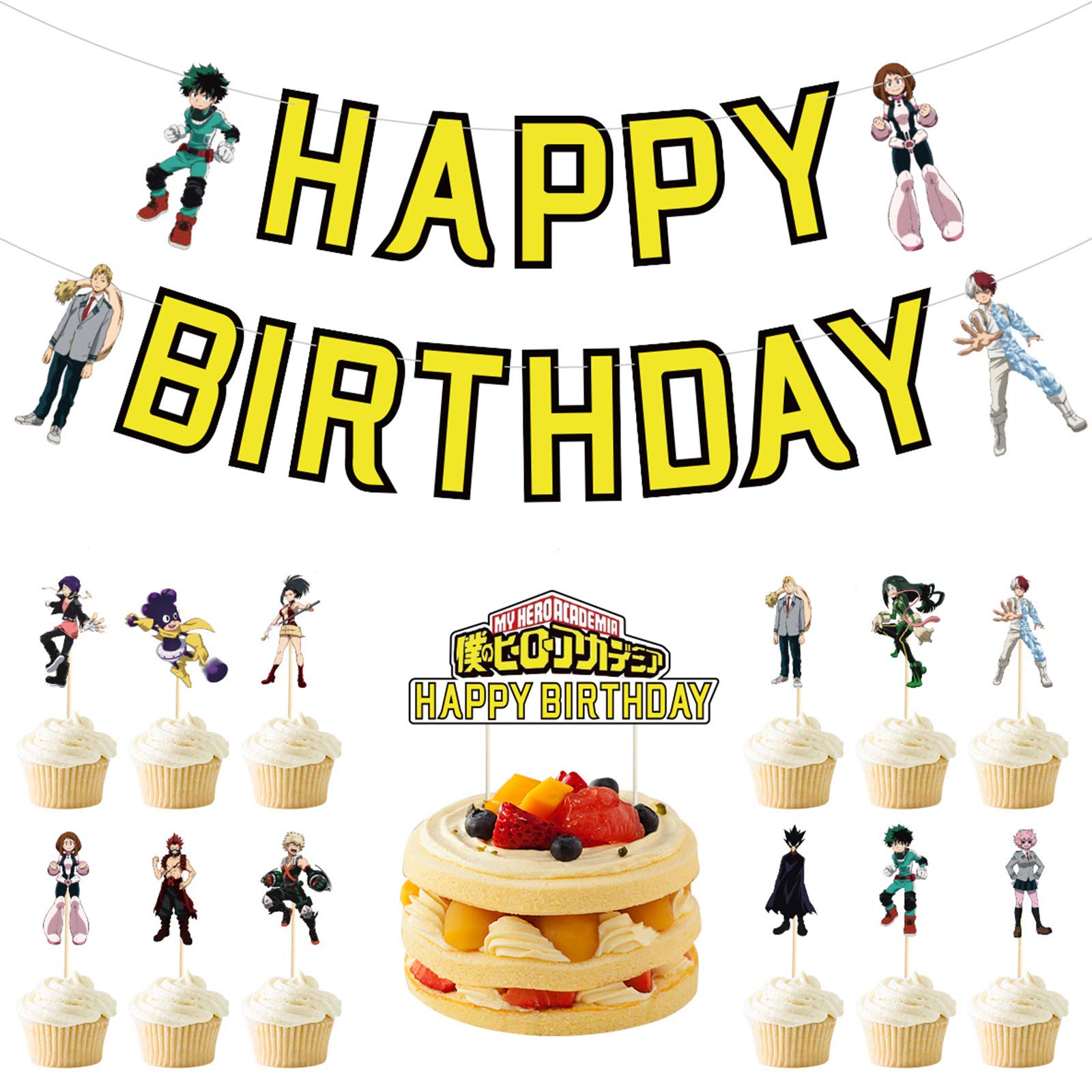 Buy Anjinguang My Hero Academia Birthday Party Supplies,My Hero ...
