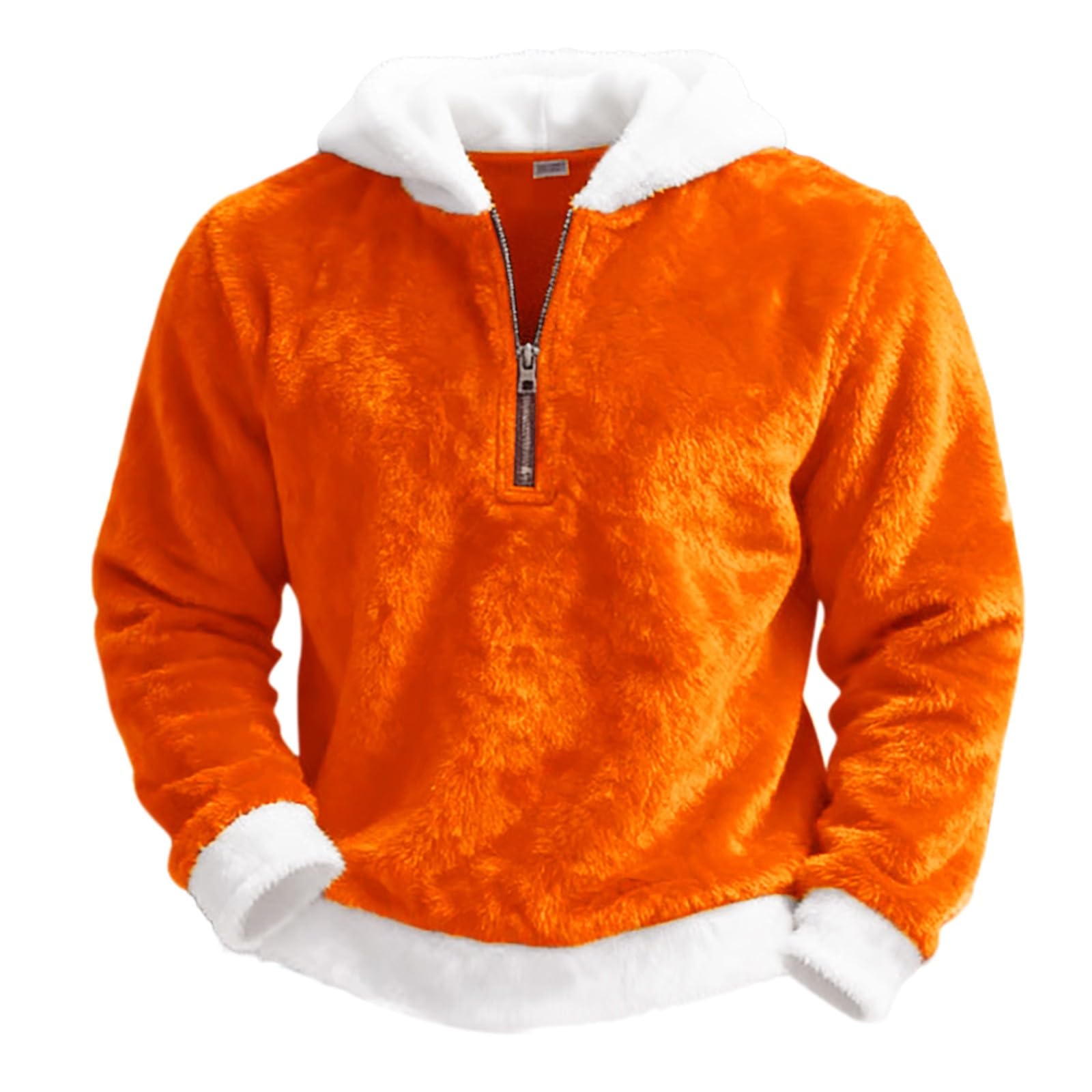 Sudadera Laboral Unisex con Capucha, De Forro Doble Faz, Cremallera, Cómoda, Informal Y Estilo. Chaqueta Verano Hombre (Orange, XXXL) Protección Solar Gym Moda Mangas Proteccion Ropa