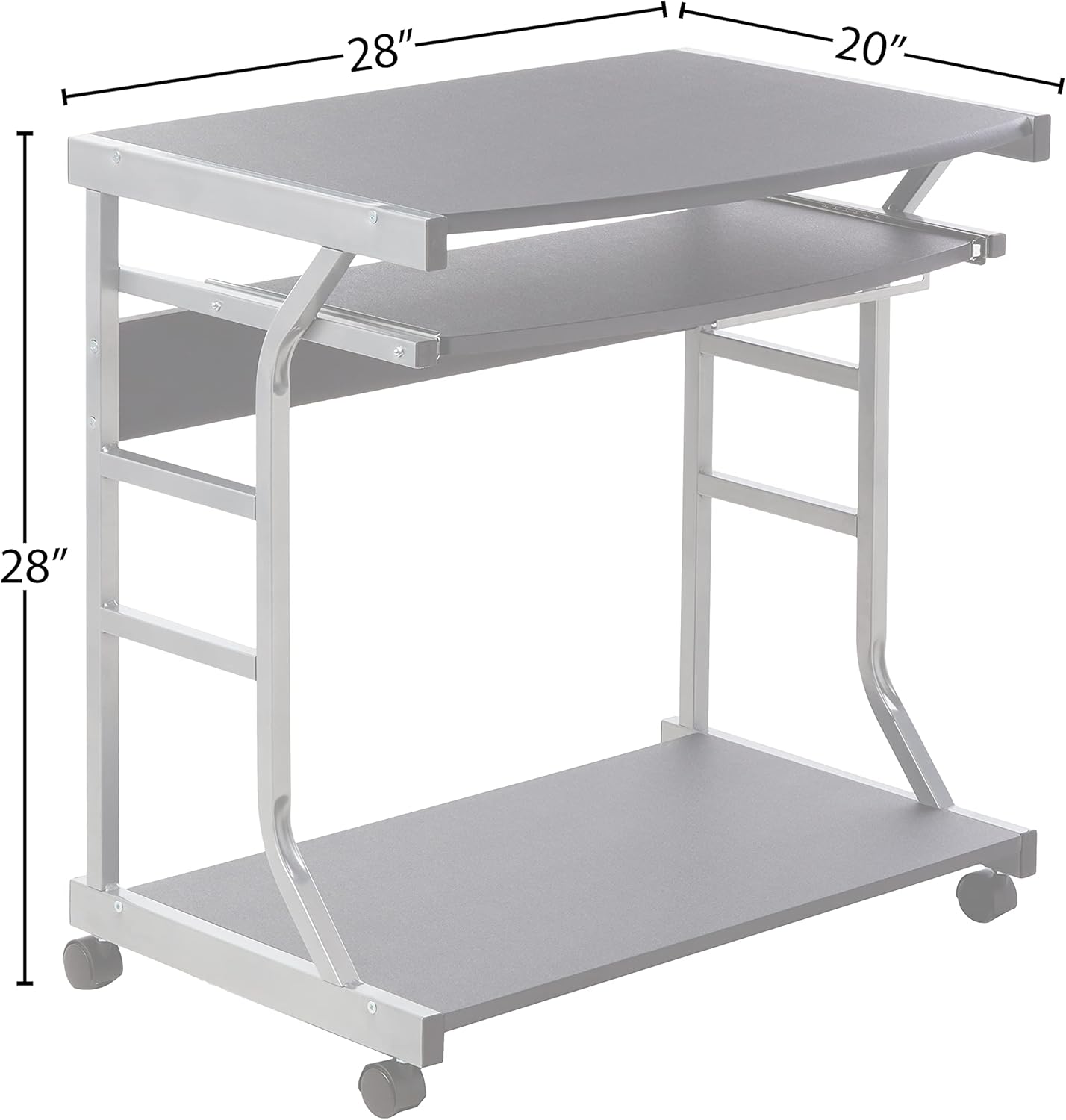 Berkeley Mobile Computer Desk, Black
