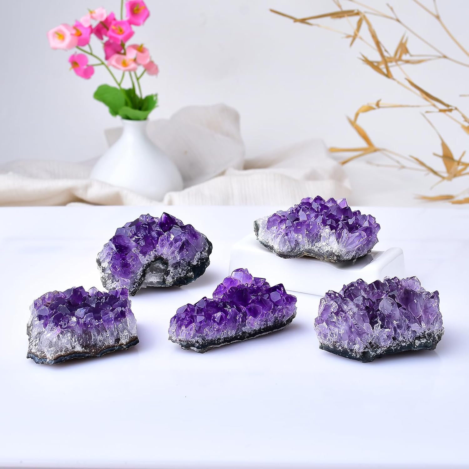 Natural Amethyst Crystal Cluster Healing Stones Raw Amethyst Rock Healing Crystals Energy Balance Reiki Meditation and Spiritual Growth (1Pc 0.16-0.22 LB) - Image 5