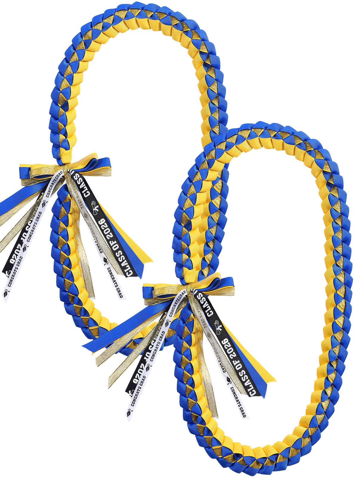 TFTAFAN Graduation Ribbon Lei Graduation Leis Necklace Class of 2026 Graduation Necklace Braided Necklace Graduation Gift Party Accessories for Women