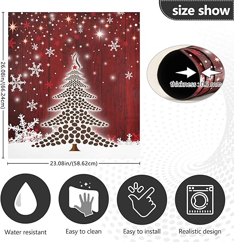 Miniatura 9 de Cubierta magnética para lavavajillas de árbol de Navidad, muñeco de nieve, cubierta de puerta de refrigerador, calcomanía magnética para panel de