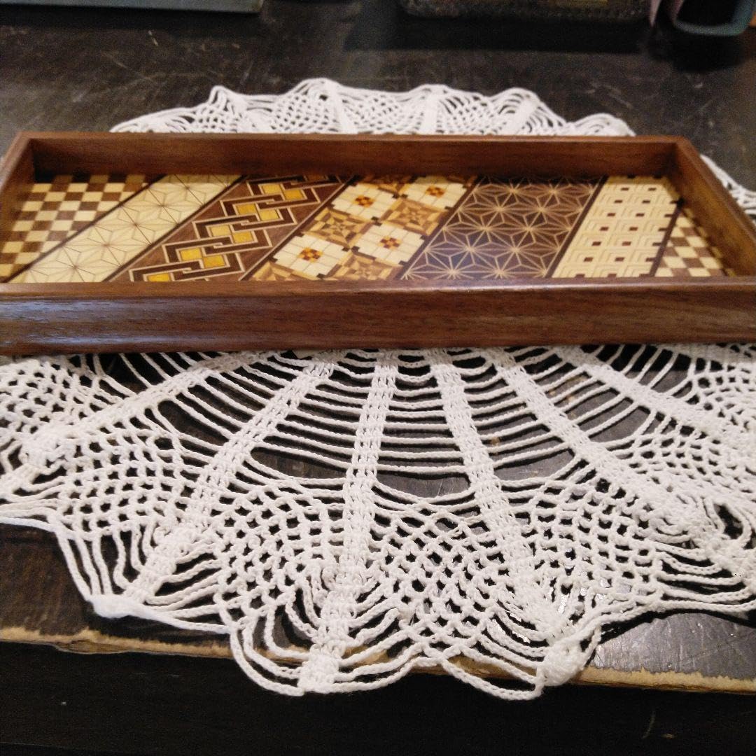 世界の銘木142種の寄せ木トレイ ハンドメイド 世界の銘木142種の寄せ木トレイ ハンドメイド 訳あり