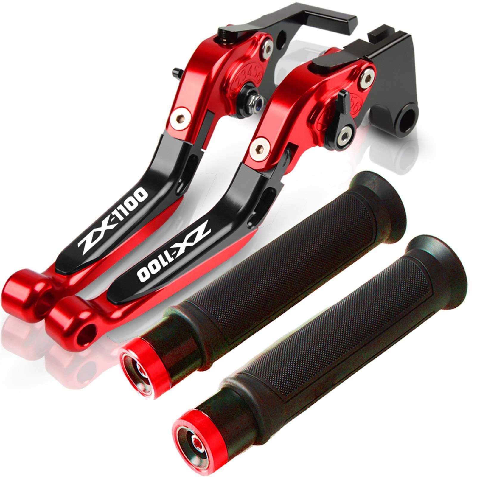 Leva Della Frizione Del Freno Per Kawasaki ZX1100 1990 1991 1992 1993 1994 1995-2001 Moto Frizione Leva Freno Allungabile Impugnatura Regolabile Manubrio (Colore : I)
