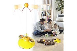 Interactive Spinning Flashing Cat Windmill Toy