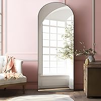 Vista 97 de NeuType Espejo arqueado de longitud completa, 71 x 32 pulgadas, espejo grande de cuerpo completo con marco de metal de aluminio, protección contra