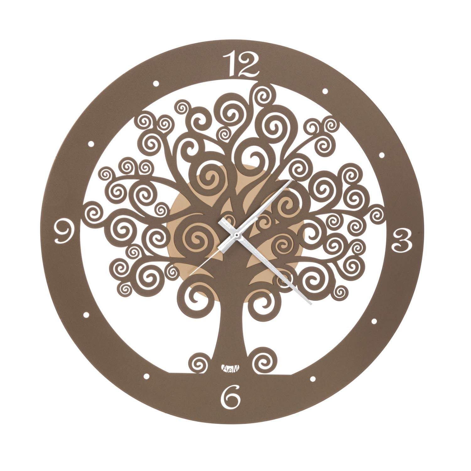 Arti & Mestieri Orologio Da Parete Albero Della Vita – 100% Made In Italy, Ferro Laccato Oro E Bronzo, Diametro 55 Cm