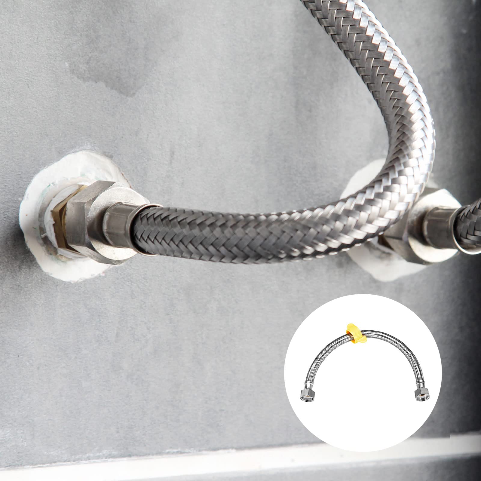 METALLIXITY Faucet Supply Line Connector (400mm/16) 4Pcs - Image 3