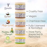 Vista 5 de The Keys Salt Scrub - Exfoliante de sal marina de lavanda - Exfoliante corporal con cuchara de madera - Exfoliante hidratante para cara, manos