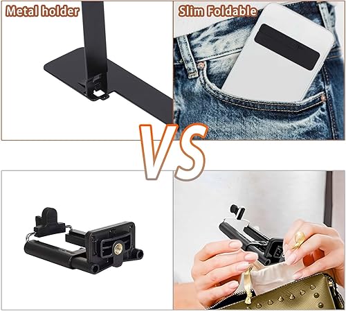 Miniatura 4 de 3 soportes invisibles ultrafinos para teléfono, soporte ajustable vertical y horizontal para teléfono, compatible con cualquier teléfono celular