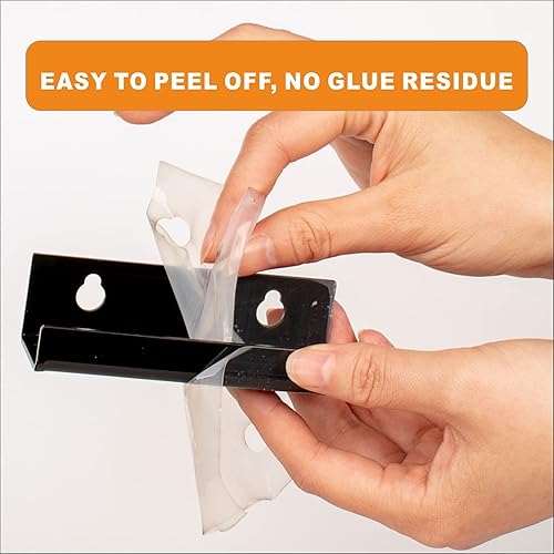 Miniatura 4 de Estantes flotantes de disco de vinilo acrílico de 7 pulgadas, paquete de 6, color negro