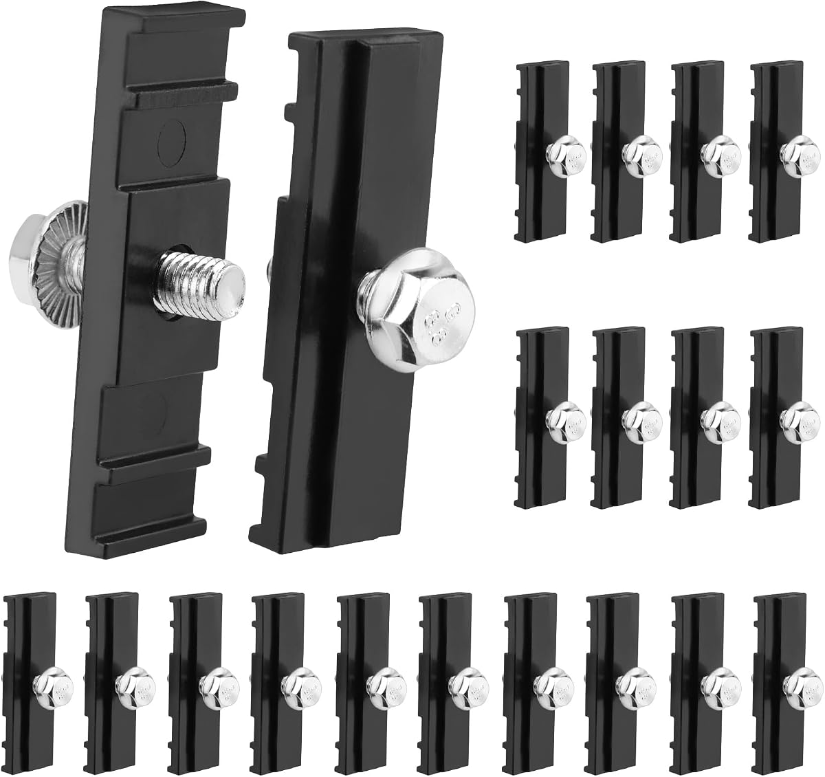 Soportes para carteles de valla de eslabones de cadena de 20 piezas, Clips de sujeción, soportes de montaje de señales fáciles, abrazaderas, pernos de acero inoxidable