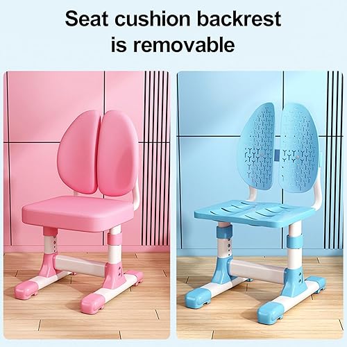 Miniatura 6 de tulkdexi Juego de escritorio y silla para niños, juego de sillas de mesa de estudio escolar para niños, silla de escritorio ergonómica con tablero