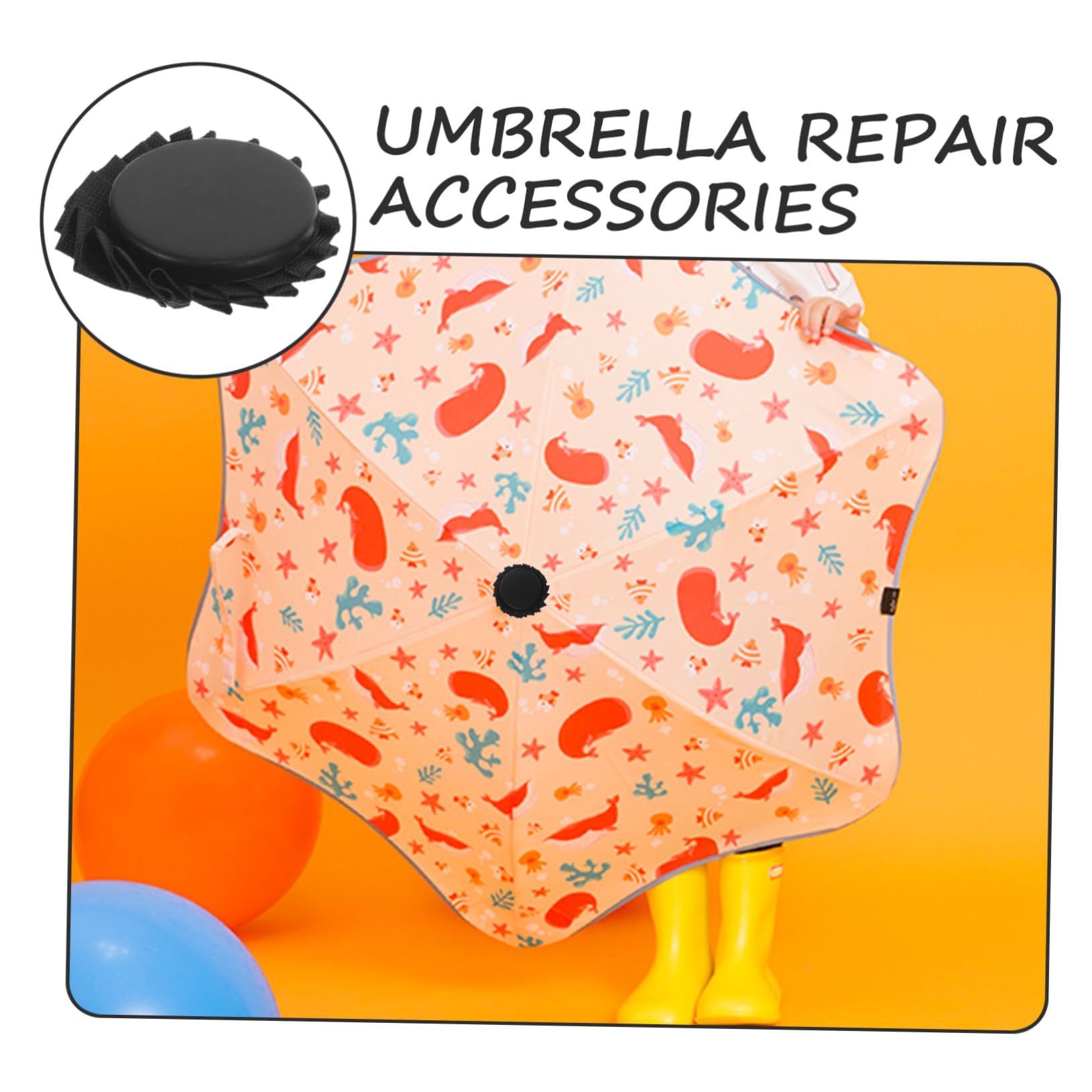 LIFKOME accesorios para paraguas tapas de paraguas tapas paraguas ultravioleta partes cubierta de la punta del paraguas tapas de paraguas de repuesto el plastico Black