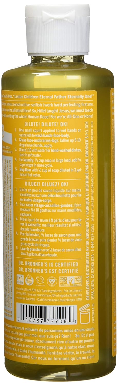 Dr. Bronner's Organic Pure Castile Liquid Soap Citrus Orange - 8 fl oz - Image 3