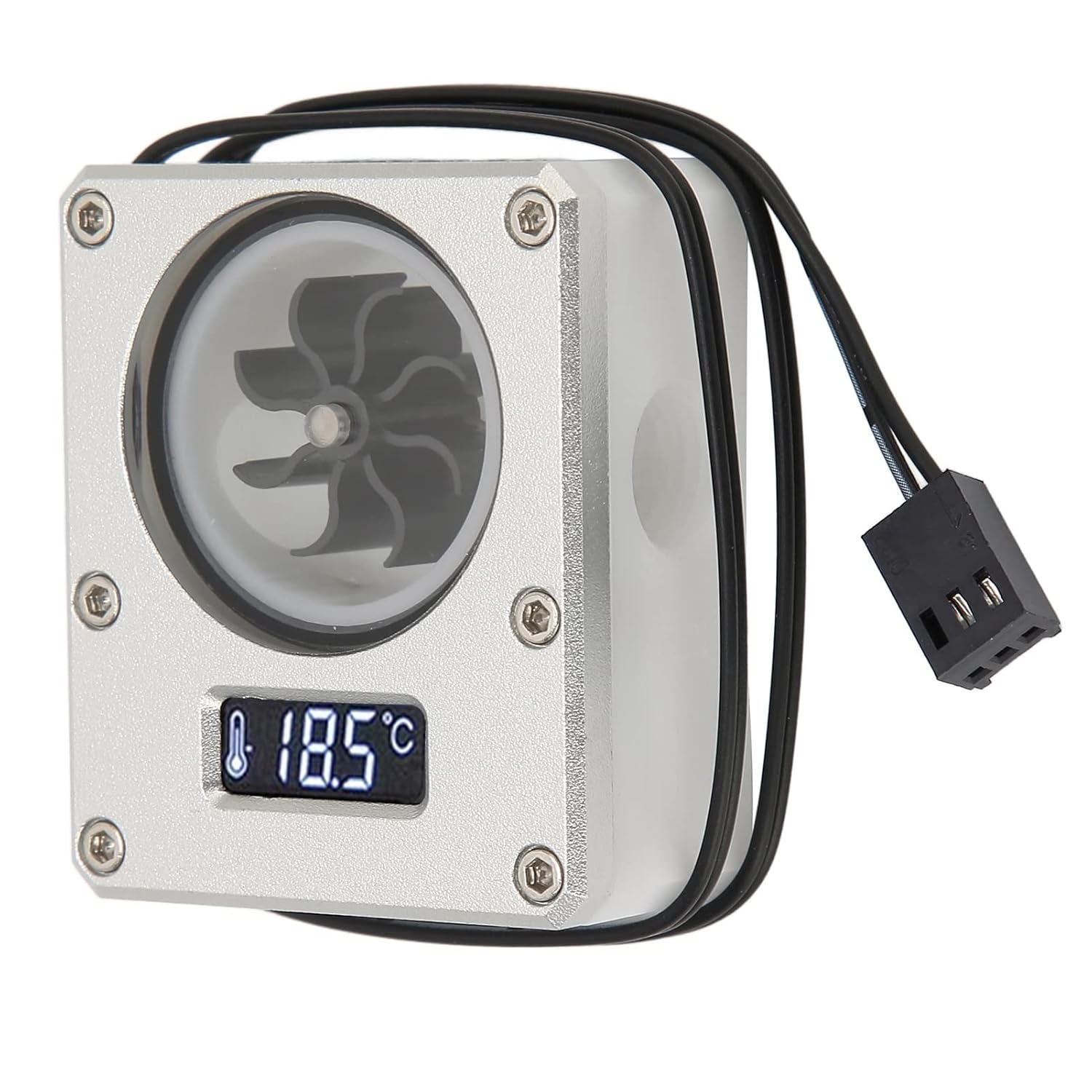 Heayzoki PC Water Meter, G1/4 Thread, 3Pin Interface, Water Cooling Temperature Monitoring, Rustproof