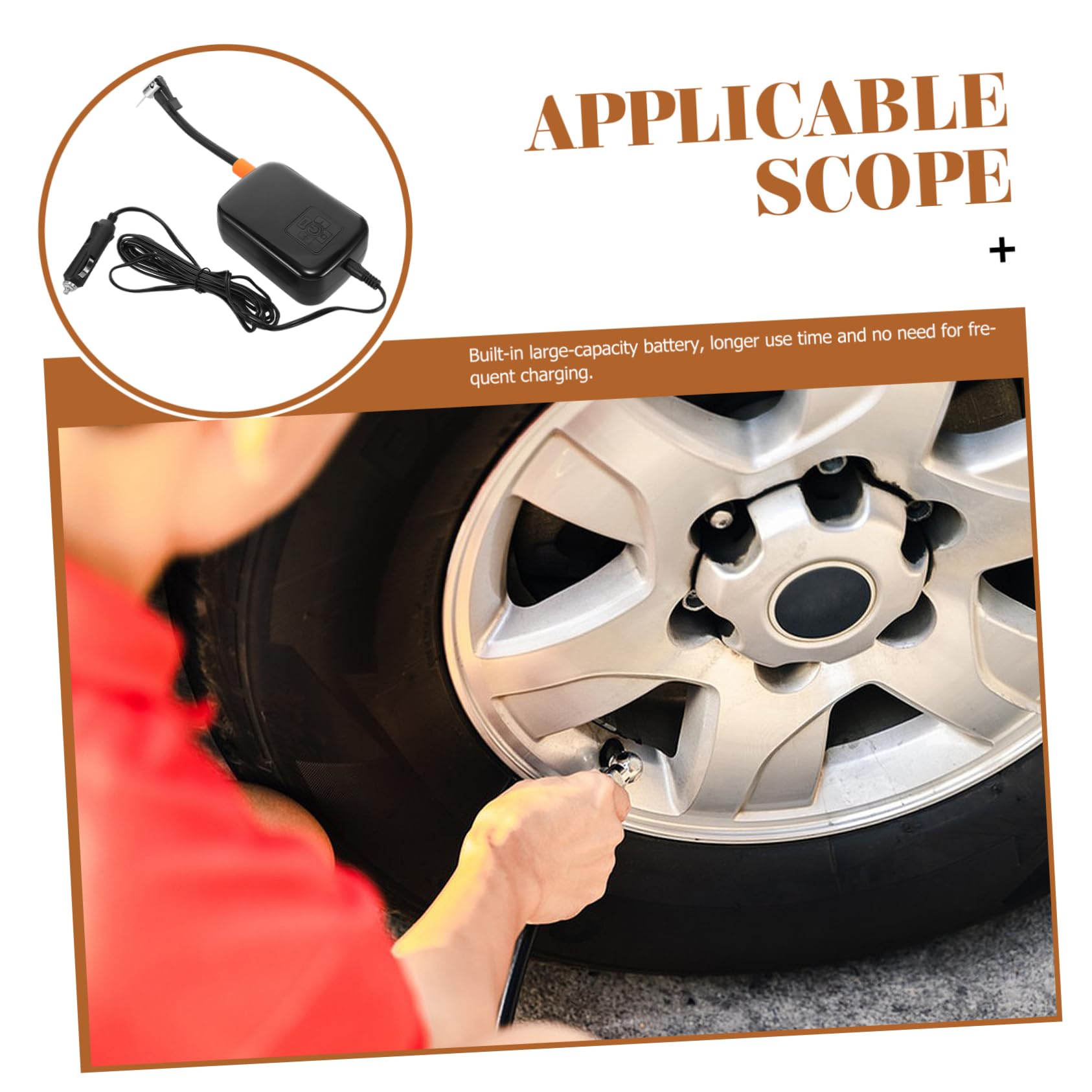 Compresseur D'air Portable pour Pneus de Voiture 12v, Gonfleur