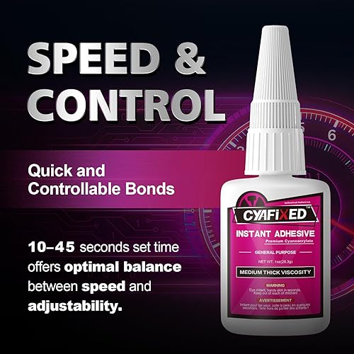 Miniatura 7 de CYAFIXED Super Glue, CA Glue de uso general, adhesivo instantáneo de grado industrial de 1 onza, adhesivo de cianoacrilato de viscosidad media