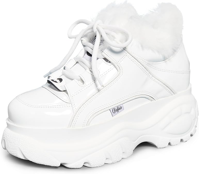 Amazon.com: Buffalo London - Zapatillas clásicas para mujer, Blanco, 8.5 :  Ropa, Zapatos y Joyería