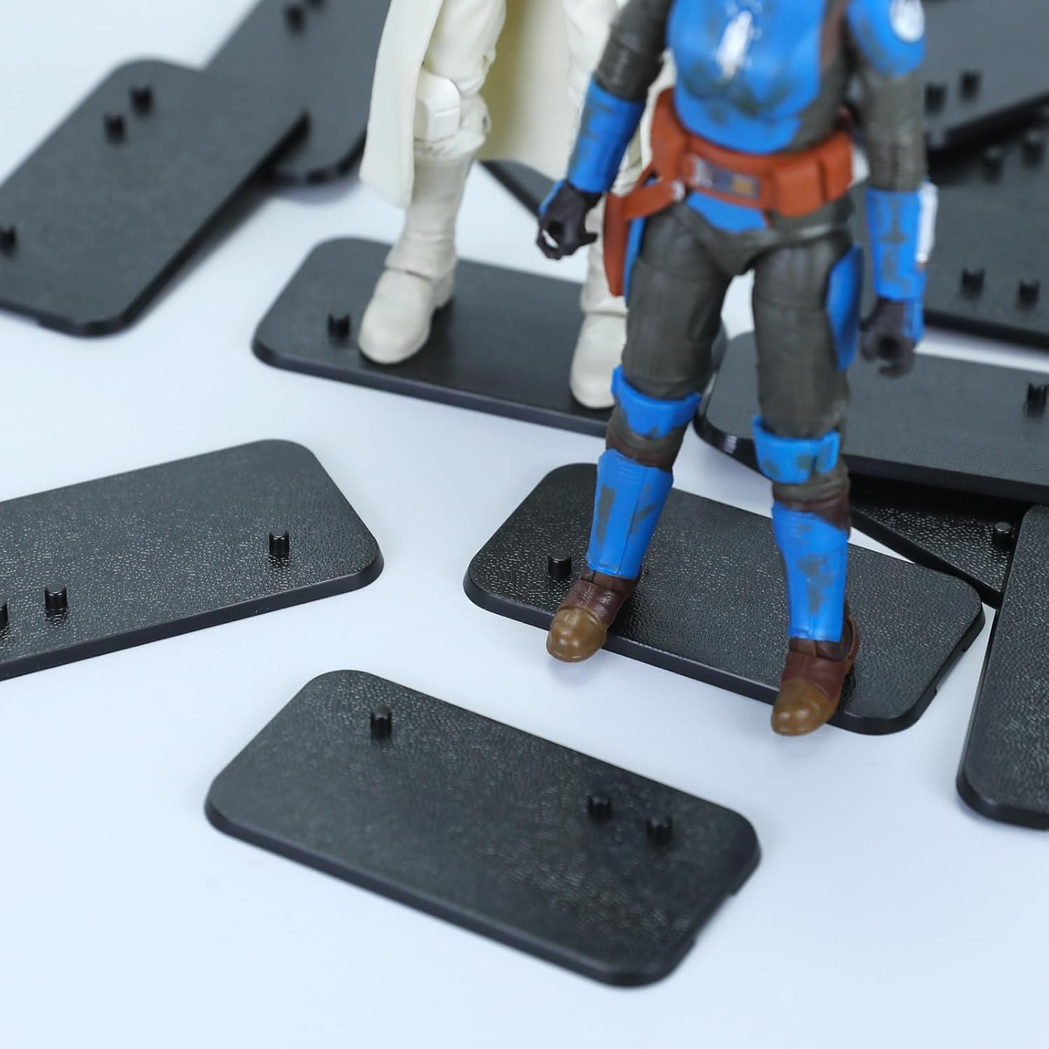 SIXPOINTS 36 Pieces Multi-PEG 6 inch Action Figure Display Stand Base,Model Support Stand Compatible with 1/12 Scale Star Wars Black Series Figure Toy