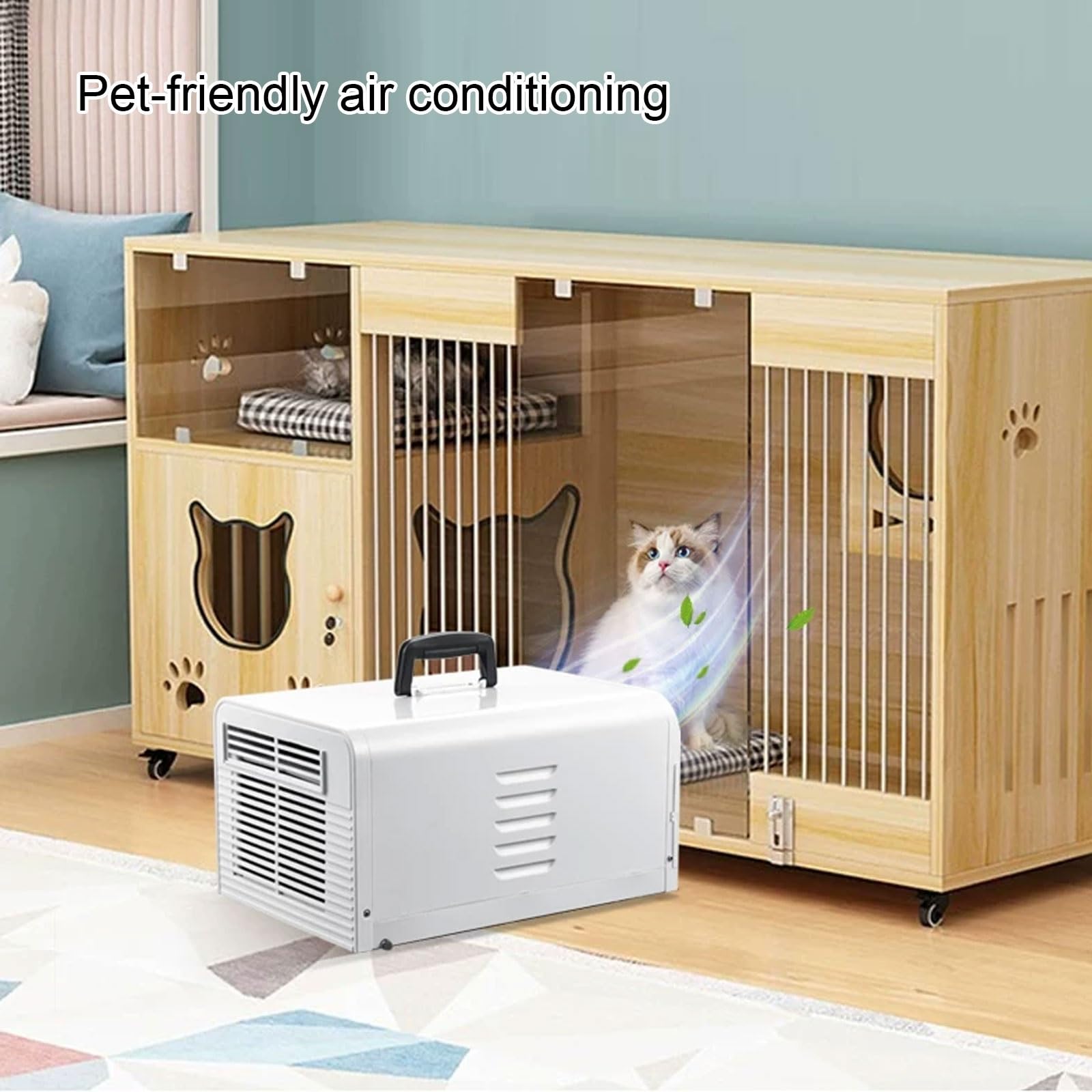 1100W/2500BTU Climatiseur Mobile pour Chambre Aucune Vidange Nécessaire