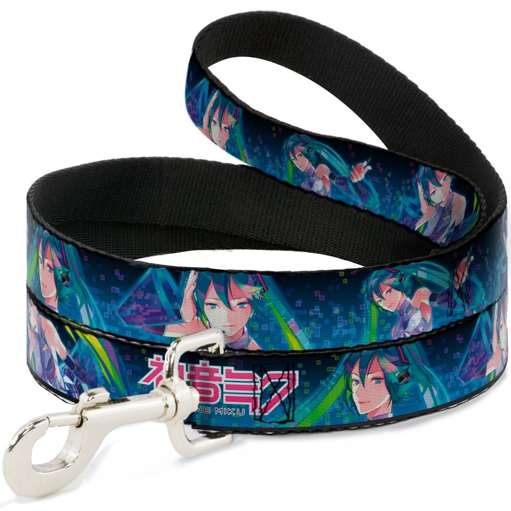 Laisse Hatsune Miku Buckle Down solide pour chien qui tire en laisse