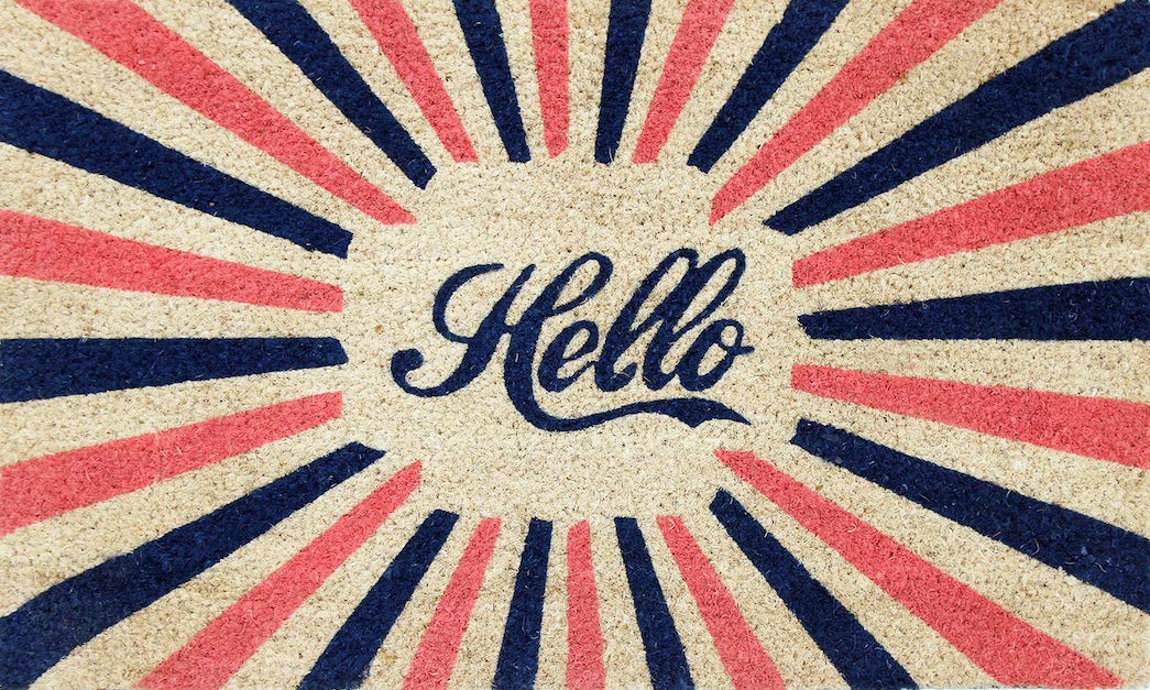 – Coco&Coir Door Mat | Non-Slip | Thick Coir | Premium Quality | Rubber Backed | Eco-Friendly | Indoor | Outdoor | Heavy Duty | Urban Themed | Entrance Door Mat | 45 x 75 cm (Hello Dazzle)