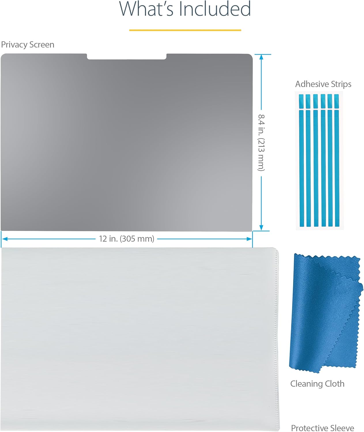 StarTech.com 13.5-inch Surface Laptop/Surface Book Privacy Screen, Anti-Glare Privacy Filter with 51% Blue Light Reduction, Monitor Screen Protector, Matte Finish (135S-PRIVACY-SCREEN)