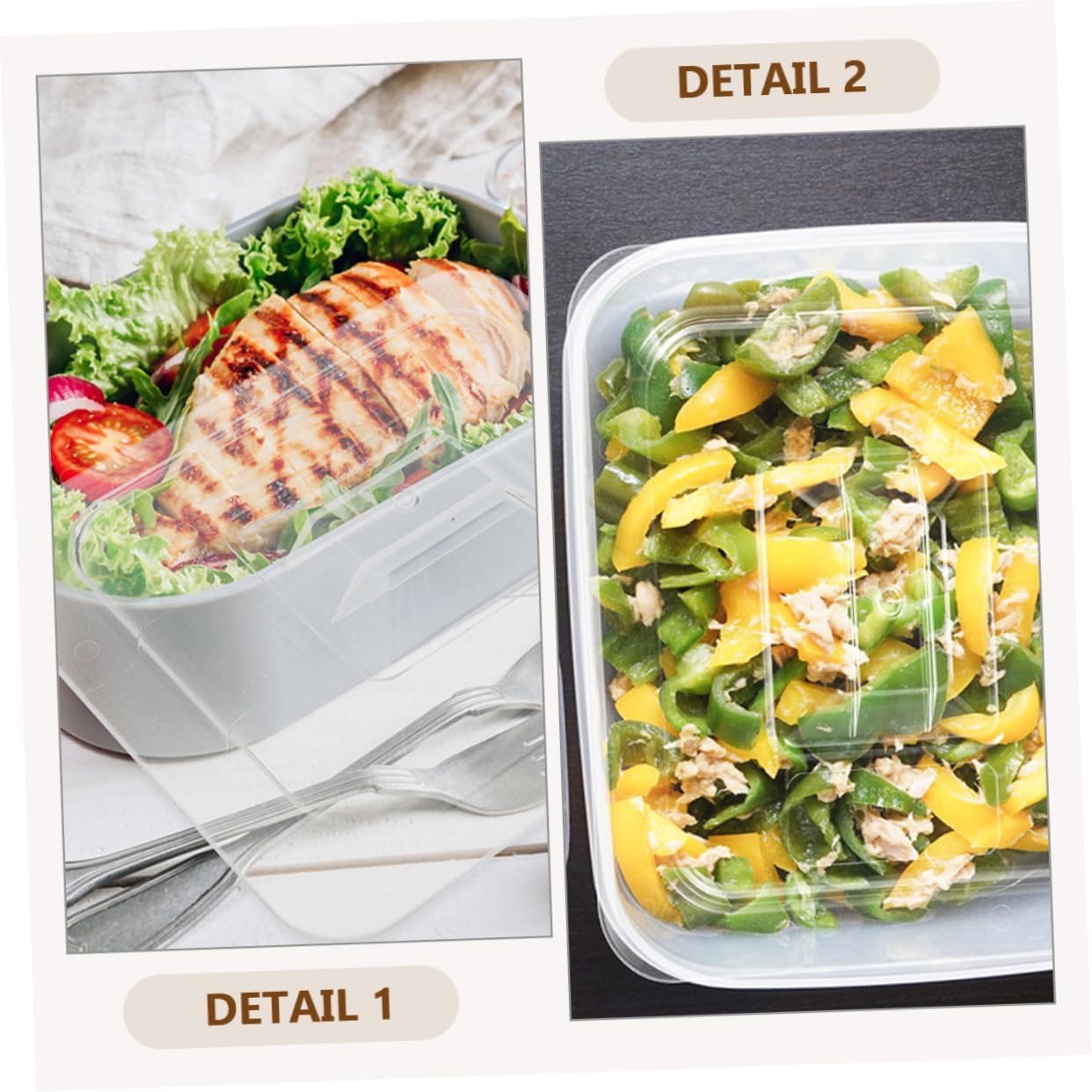 4pcs Acrylic Food Pan Lids for Snack Containers Dust Cover for Salad Box Easy Storage Fresh Keeping