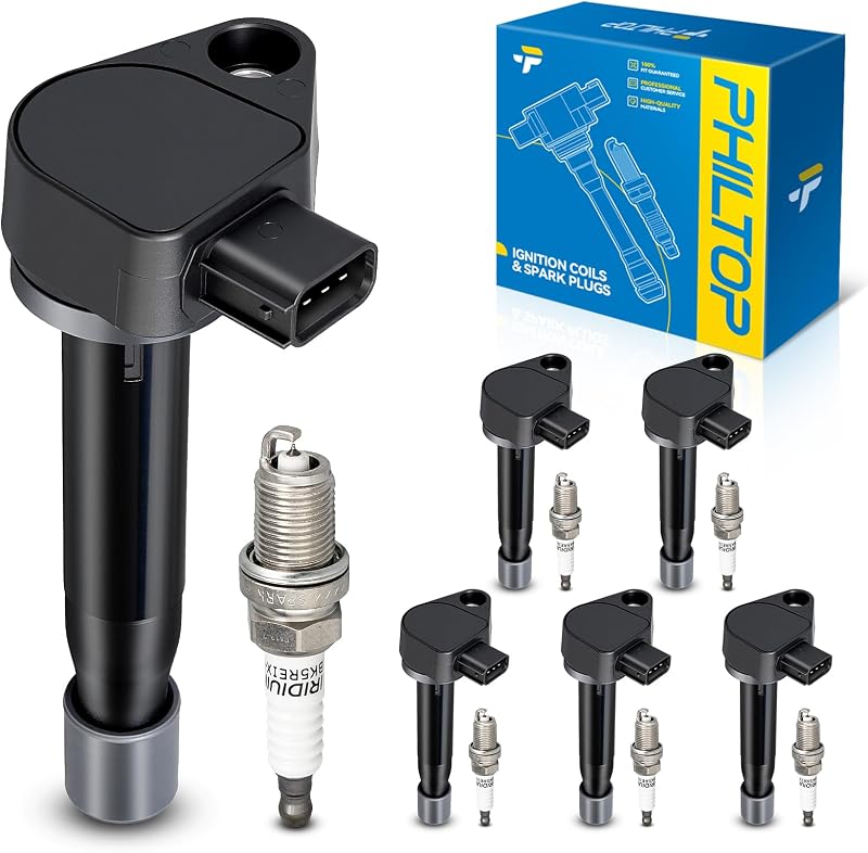 Kit de Bobinas de Ignição UF242 e Velas de Ignição PHILTOP para Honda Odyssey – 6 bobinas e 6 velas