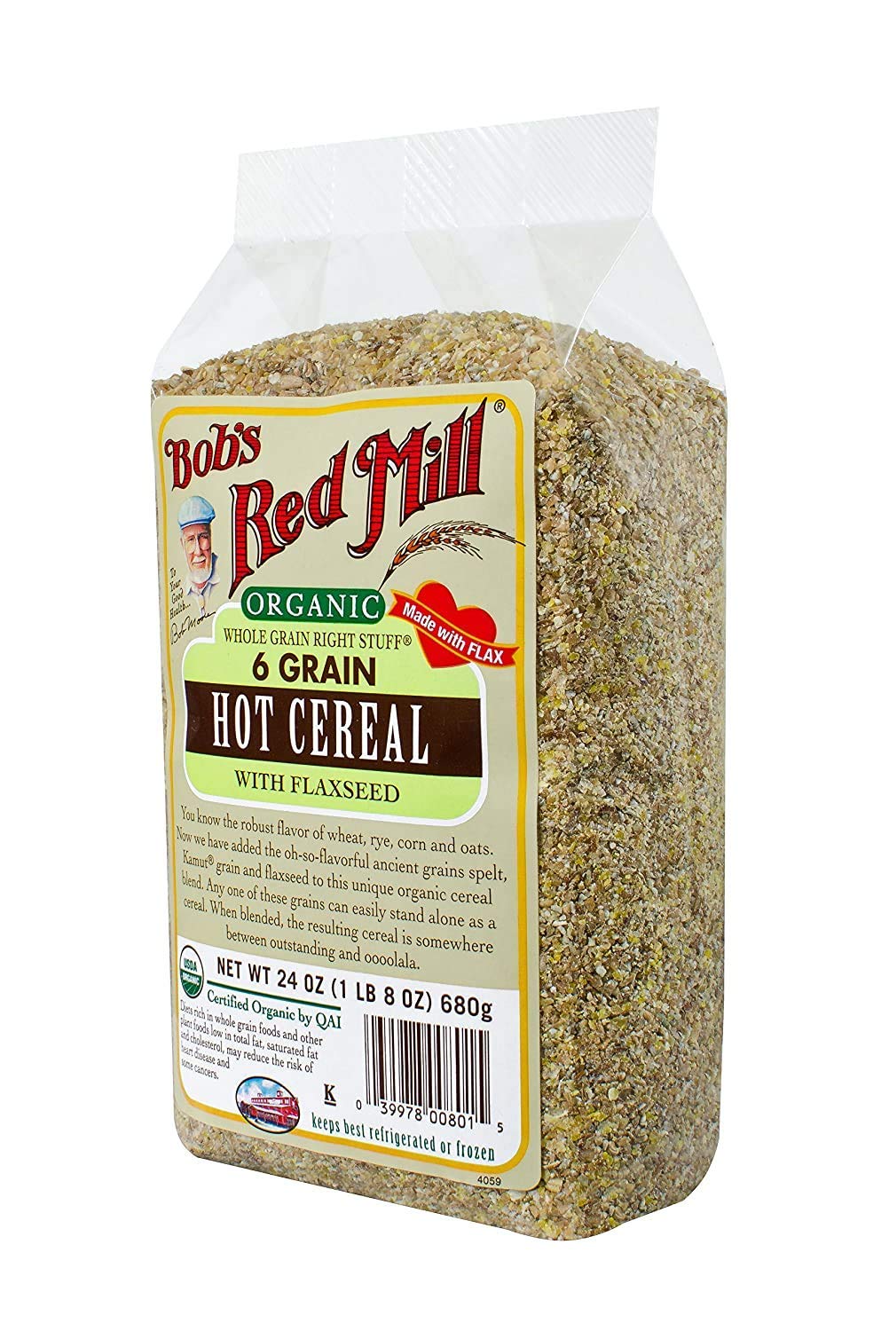 bob's red mill organic whole grain high fiber hot cereal