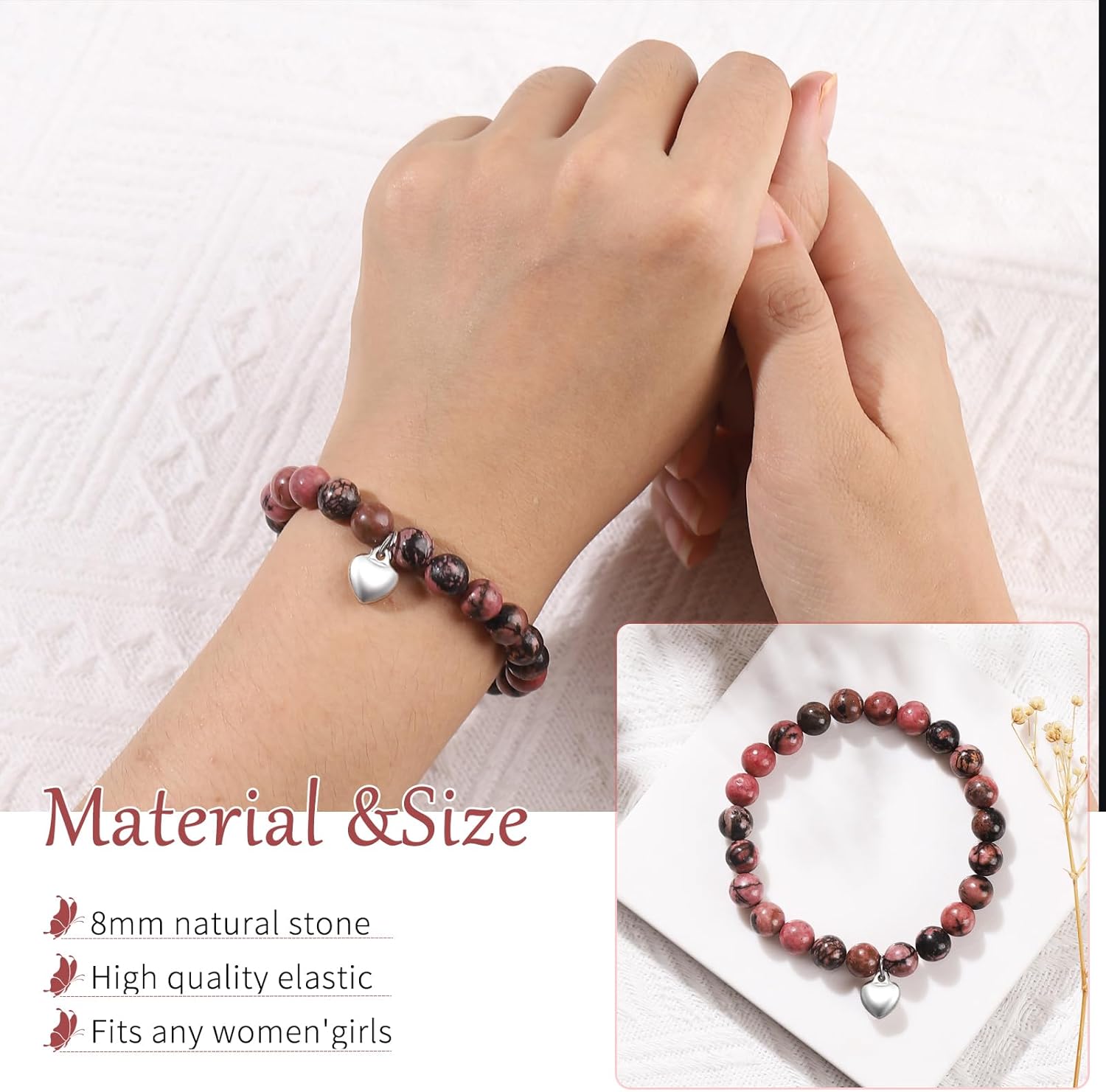 Thank You Gifts for Women Natural Stone Retirement Bracelet Appreciation Gifts for Women Grateful Gifts for Female Teacher Coworkers Boss Volunteer Nurse Doctor Manager Director - Image 3
