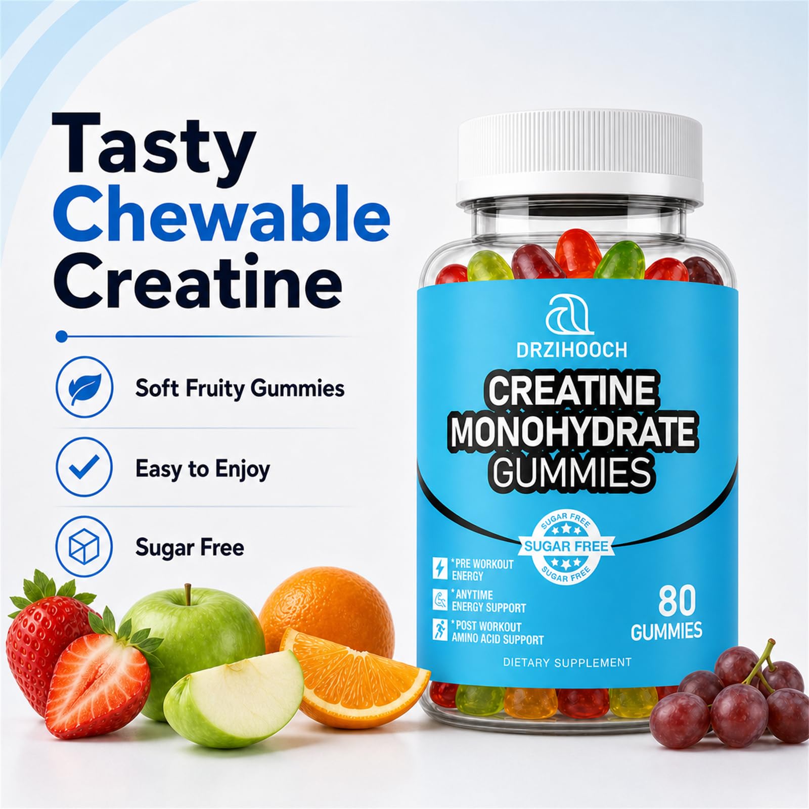 Creatine Gummies for Women & Men - Creatine Monohydrate Gummies Tasty Chewable Supplement, Muscle Support & Energy Boost (Pack of 2) — Amazon image 3