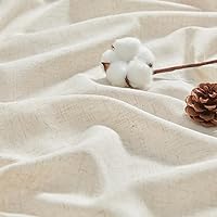 Vista 8 de JINCHAN Linen Textured Curtains 24 Inch Length for Kitchen Windows Country Farmhouse Cafe Small Curtains Rustic Light Filtering Half Curtains for